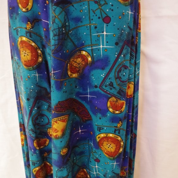 Handmade "Compass/Celestial" Print Skirt NEW- Sz. XS - Picture 3 of 4